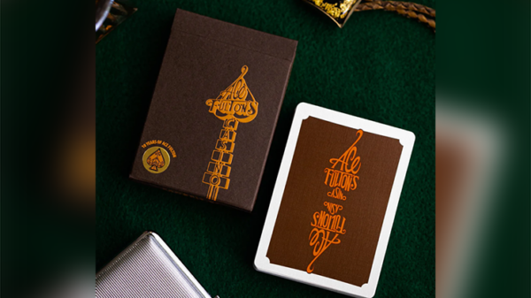 ACE FULTON'S 10 YEAR ANNIVERSARY TOBACCO BROWN PLAYING CARDS - Image 2